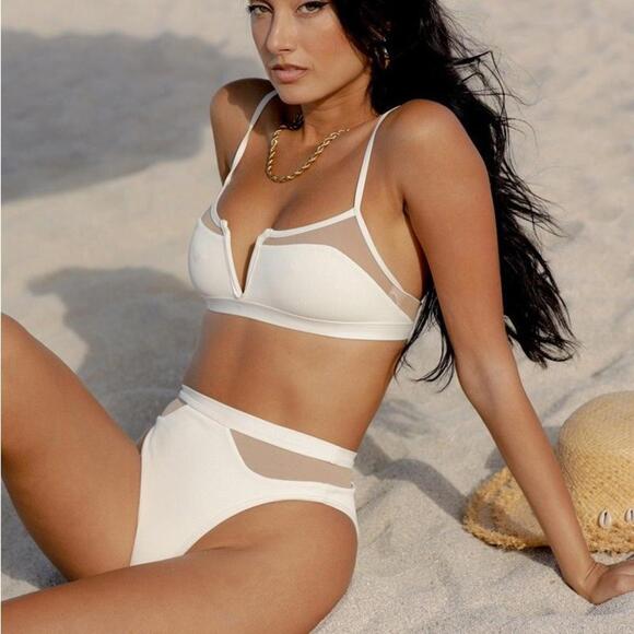 L*Space Cream Bikini Top *Top Only* - NWOT - Picture 1 of 9